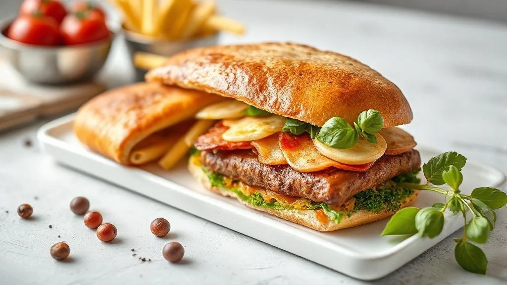 Hero background image of rustic sourdough bread and artisan ingredients